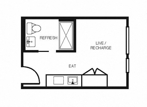 Electric Lofts Studio C & D Floor Plan